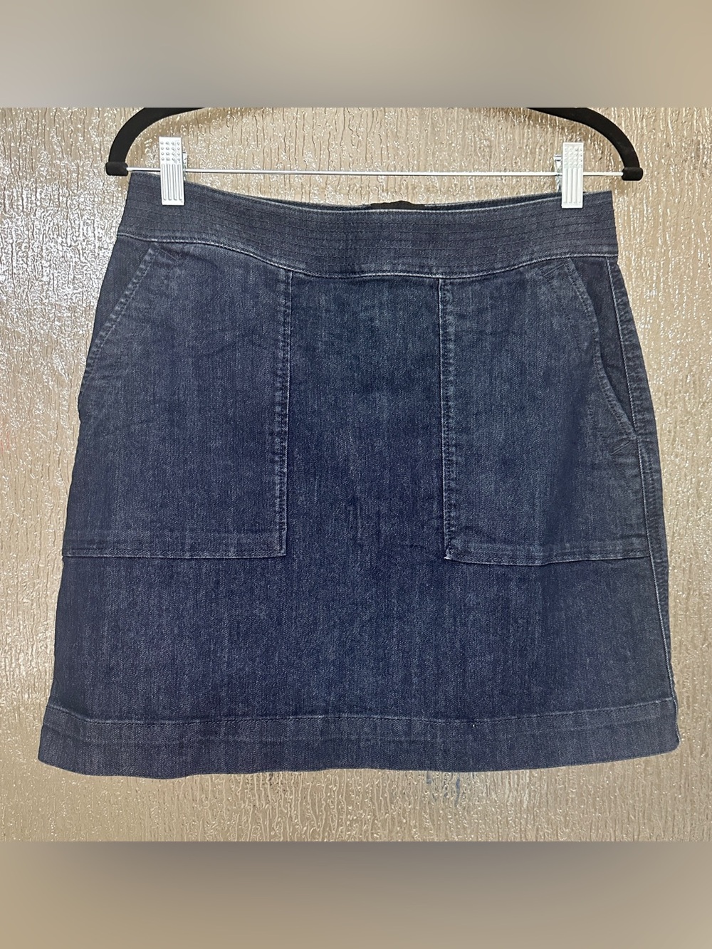 LOFT Dark Indigo Denim Mini Skirt